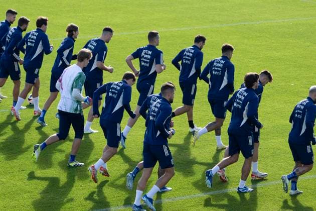 November 16, 2023, Florence, Italy: Italy players during a training session of the Italian national soccer team at the Coverciano traning centre near Florence, Italy, 16 November 2023..ANSA CLAUDIO GIOVANNINI UEFA EURO, EM, Europameisterschaft,Fussball 2024: Italy s training session  - ZUMAa110 20231116_zaf_a110_005 Copyright: xClaudioxGiovanninix