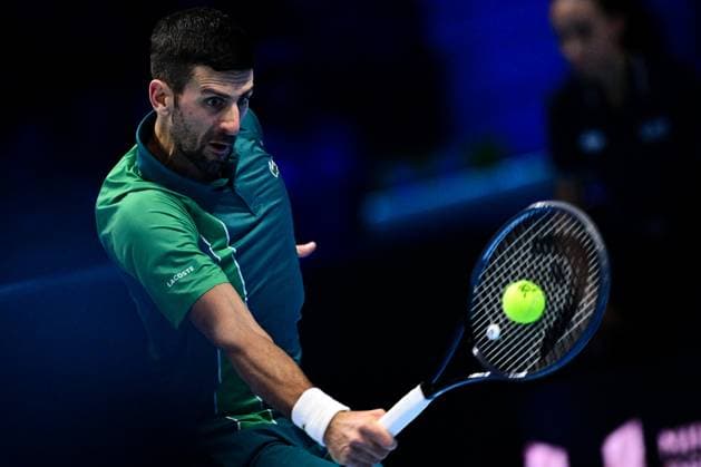 Foto Marco Alpozzi LaPresse 16 Novembre 2023 Torino - Italia - - Tennis Nitto ATP, Tennis Herren Finals - Novak DJOKOVIC (SRB) vs Hubert HURKACZ (POL) Nella foto: Novak Djokovic (Serbia) November 16, 2023 Turin - Italy - Sport - Tennis Nitto ATP Finals - Novak DJOKOVIC (SRB) vs Hubert HURKACZ (POL) In the pic: Novak Djokovic (Serbia)  Copyright: xMarcoxAlpozzi LaPressex
