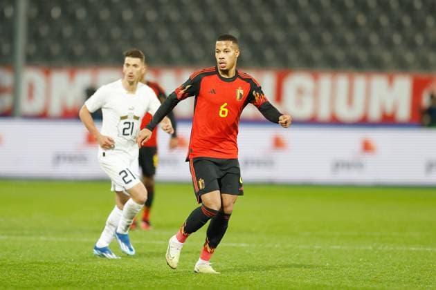 Aster Vranckx (BEL), NOVEMBER 15, 2023 - Football Soccer : FIFA International Friendly, Länderspiel, Nationalmannschaft match between Belgium - Serbia at the Den Dreef Stadium in Heverlee, Belgium. Noxthirdxpartyxsales  (235831746)