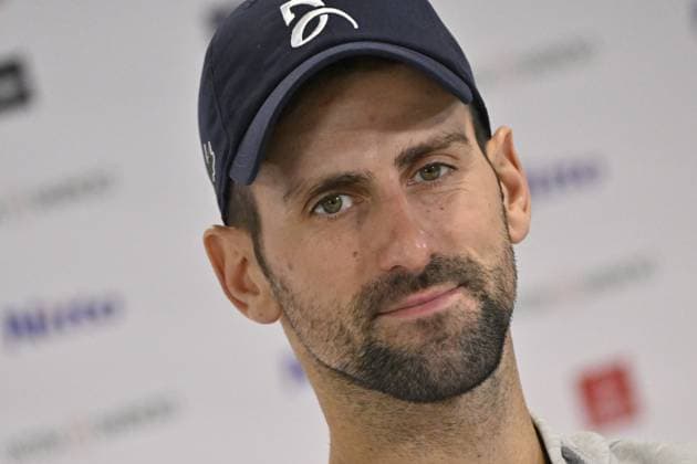 Tennis - Nitto ATP, Tennis Herren Finals Torino 2023 -Novak Djokovic - Serbie - press conference, PK, Pressekonferenz TENNIS : Nitto Atp Finals Torino 2023 - 16 11 2023 - ChrysleneCaillaud Panoramic 