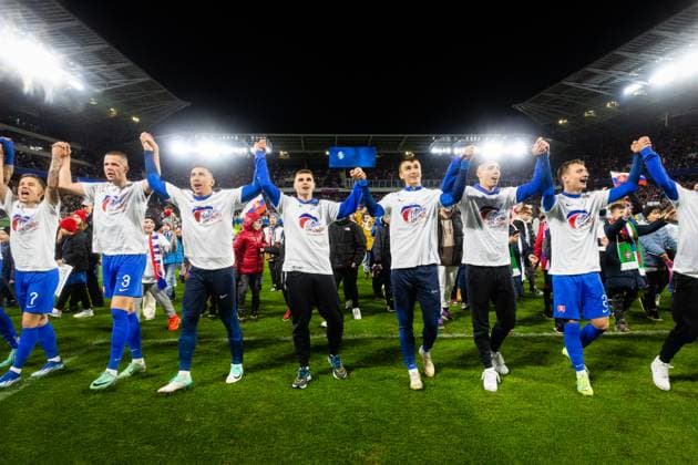 Sport Themen der Woche KW46 Sport Bilder des Tages Players of Slovakia during the group stage of the UEFA European Championship, EM, Europameisterschaft Qualifying football match between Slovakia and Iceland. Bratislava, Slovakia, November 16, 2023. Photo by Branislav Racko Copyright: xx _BRR3667
