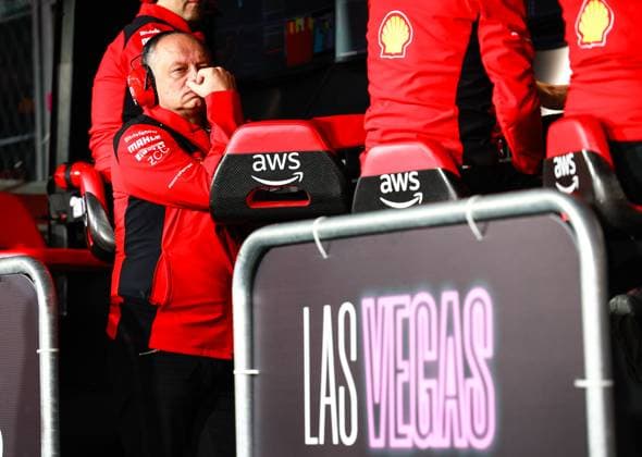 Frederic Vasseur (FRA, Scuderia Ferrari), F1 Grand Prix of Las Vegas at Las Vegas Strip Circuit on November 16, 2023 in Las Vegas, United States of America. (Photo by HOCH ZWEI) Las Vegas United States of America