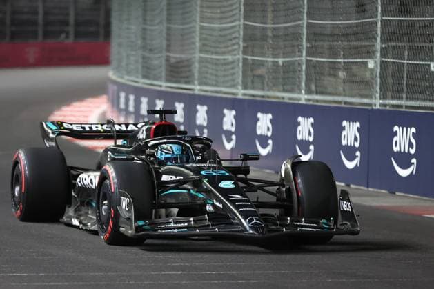 George Russell (Mercedes-AMG), 2. Freies Training, Grosser Preis von Las Vegas, Motorsport, Herren, Formel 1, 17.11.2023 Las Vegas Nevada USA