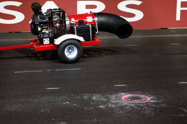 A detailed view of a drain on the track, F1 Grand Prix of Las Vegas at Las Vegas Strip Circuit on November 17, 2023 in Las Vegas, United States of America. (Photo by HOCH ZWEI) Las Vegas United States of America