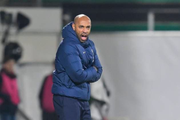 SOCCER - UEFA U21, U 21 EURO quali, AUT vs FRA RIED,AUSTRIA,17.NOV.23 - SOCCER - UEFA European Under-21 Championship 2025, qualifiers, OEFB international match, Länderspiel, Nationalmannschaft Austria vs France. Image shows head coach Thierry Henry (FRA).  GEPAxpictures xChristianxMoser