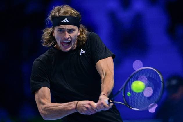 Foto Marco Alpozzi LaPresse 17 Novembre 2023 Torino - Italia - - Tennis Nitto ATP, Tennis Herren Finals - Andrey RUBLEV (RUS) vs Alexander ZVEREV (GER) Nella foto: Alexander Zverev (Germany) November 17, 2023 Turin - Italy - Sport - Tennis Nitto ATP Finals - Andrey RUBLEV (RUS) vs Alexander ZVEREV (GER) In the pic: Alexander Zverev (Germany)  Copyright: xMarcoxAlpozzi LaPressex