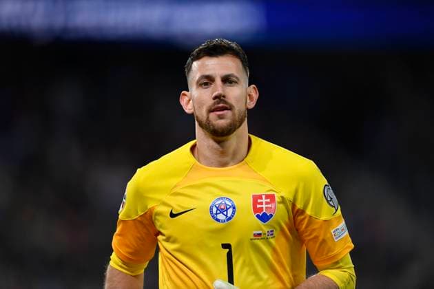 Slovakia - Iceland, press conference, PK, Pressekonferenz November 16, 2023 Martin Dubravka of Slovakia in action during the UEFA European Championships, EM, European Qualifying football game between Slovakia and Iceland, Bratislava, Slovakia, November 16, 2023. Photo by Alex Nicodim Copyright: xAlexxNicodimx