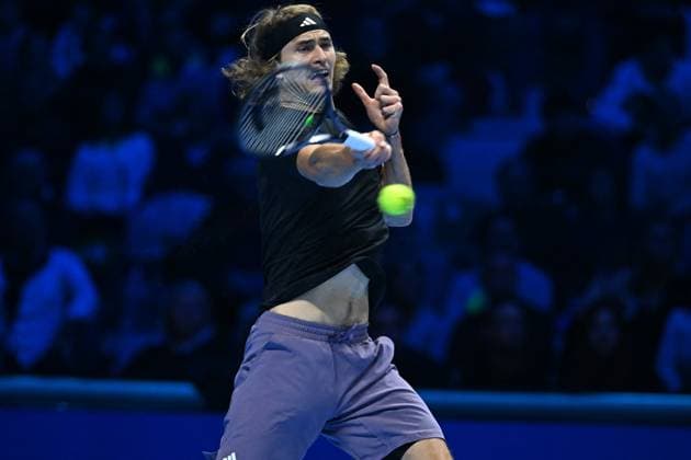 Nitto ATP, Tennis Herren Finals - Turin Alexander Zverev (GER) during his third round match at the 2023 Nitto ATP Finals in Turin, Italy on November 17, 2023. Photo by Corinne Dubreuil ABACAPRESS.COM Turin Italy  Copyright: xDubreuilxCorinne ABACAx