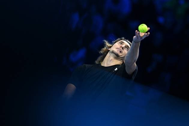 Nitto ATP, Tennis Herren Finals - Turin Alexander Zverev (GER) during his third round match at the 2023 Nitto ATP Finals in Turin, Italy on November 17, 2023. Photo by Corinne Dubreuil ABACAPRESS.COM Turin Italy  Copyright: xDubreuilxCorinne ABACAx