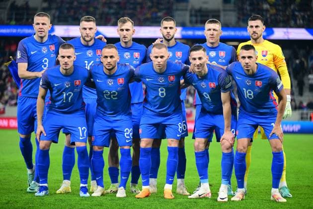 RECORD DATE NOT STATED Team Slovakia before group J, EURO 2024 qualification round 9 match, Slovakia - Iceland, 16.11.2023 Bratislava Bratislavsky Slovakia Copyright: xx FAJ_6524