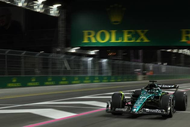 17th November 2023; Las Vegas, Nevada, USA. F1 Grand Prix of USA, Las Vegas; Practice Sessions; Lance Stroll of Aston Martin during Free Practice 3  ActionPlus12577197 ShaunxBrooks