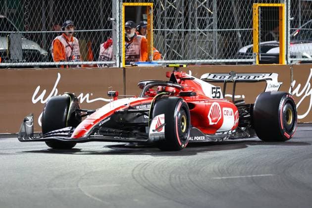 Carlos Sainz jr. (Ferrari), Qualifying, Grosser Preis von Las Vegas, Motorsport, Herren, Formel 1, 18.11.2023 Las Vegas Nevada USA