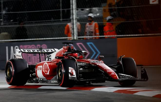 16 Charles Leclerc (MCO, Scuderia Ferrari), F1 Grand Prix of Las Vegas at Las Vegas Strip Circuit on November 18, 2023 in Las Vegas, United States of America. (Photo by HOCH ZWEI) Las Vegas United States of America