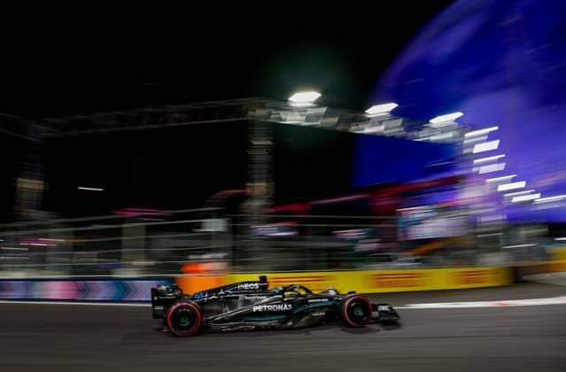 63 George Russell (GBR, Mercedes-AMG Petronas F1 Team), F1 Grand Prix of Las Vegas at Las Vegas Strip Circuit on November 18, 2023 in Las Vegas, United States of America. (Photo by HOCH ZWEI) Las Vegas United States of America