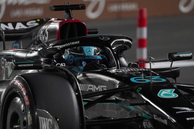FORMULA 1 HEINEKEN SILVER LAS VEGAS GRAND PRIX 2023 18.11.2023, Las Vegas Street Circuit, Las Vegas, FORMULA 1 HEINEKEN SILVER LAS VEGAS GRAND PRIX 2023 ,im Bild George Russell (GBR), Mercedes-AMG Petronas F1 Team