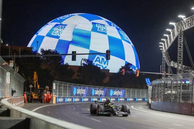 Lewis Hamilton (Mercedes-AMG), Qualifying, Grosser Preis von Las Vegas, Motorsport, Herren, Formel 1, 18.11.2023 Las Vegas Nevada USA