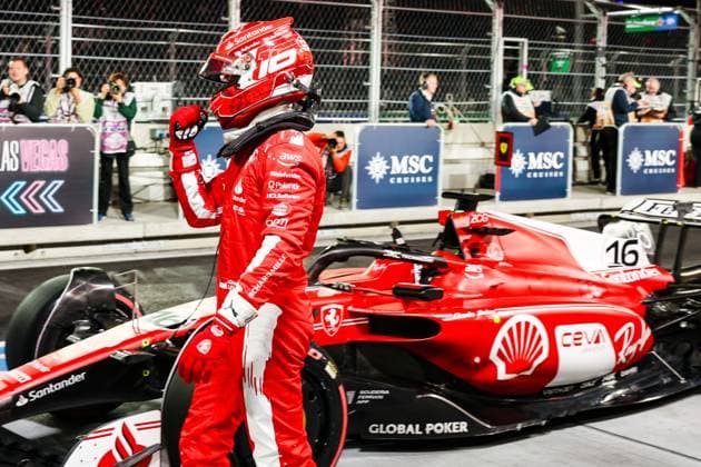 16 Charles Leclerc (MCO, Scuderia Ferrari), F1 Grand Prix of Las Vegas at Las Vegas Strip Circuit on November 18, 2023 in Las Vegas, United States of America. (Photo by HOCH ZWEI) Las Vegas United States of America