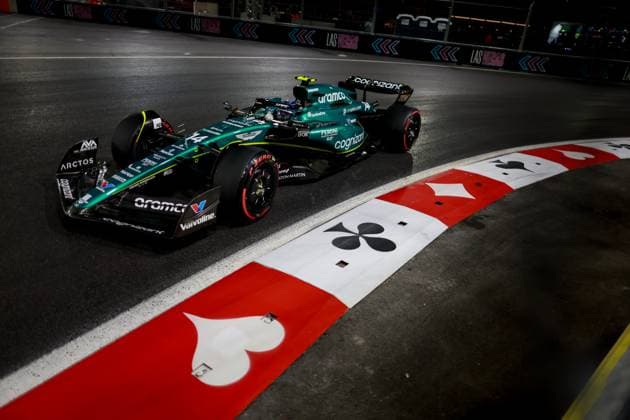 14 Fernando Alonso (ESP, Aston Martin Aramco Cognizant F1 Team), F1 Grand Prix of Las Vegas at Las Vegas Strip Circuit on November 18, 2023 in Las Vegas, United States of America. (Photo by HOCH ZWEI) Las Vegas United States of America