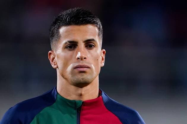 Vaduz, Liechtenstein, November 16th 2023: Portrait (headshot close up) of Joao Cancelo (20 Portugal) during the national anthem prior to the UEFA European Qualifiers football match between Liechtenstein and Portugal at Rheinpark Stadion in Vaduz, Liechtenstein. (Daniela Porcelli SPP)  Copyright: xDanielaxPorcellix xSPPx spp-en-DaPoSp-20231116-DP106851