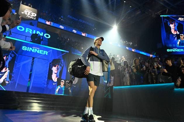 Tennis - Nitto ATP, Tennis Herren Finals Torino 2023 - Jannick Sinner - Italie TENNIS : Nitto Atp Finals Torino 2023 - 18 11 2023 - ChrysleneCaillaud Panoramic 