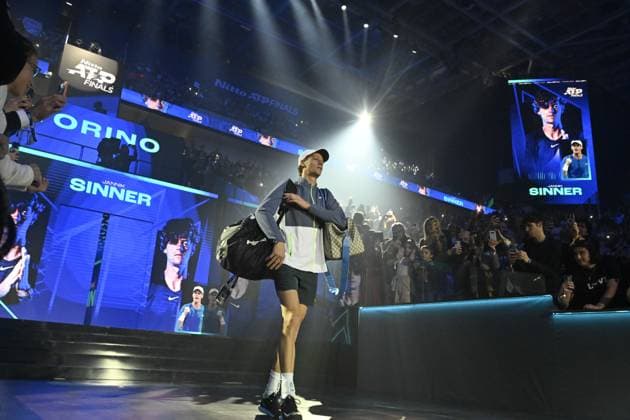Tennis - Nitto ATP, Tennis Herren Finals Torino 2023 - Jannick Sinner - Italie TENNIS : Nitto Atp Finals Torino 2023 - 18 11 2023 - ChrysleneCaillaud Panoramic 