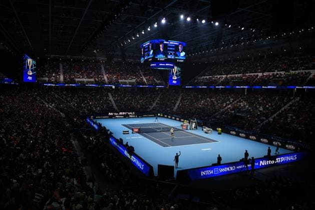 Foto Marco Alpozzi LaPresse 18 Novembre 2023 Torino - Italia - - Tennis Nitto ATP, Tennis Herren Finals - Jannik SINNER (ITA) vs Daniil MEDVEDEV (RUS) Nella foto: Panoramica November 18, 2023 Turin - Italy - Sport - Tennis Nitto ATP Finals - Jannik SINNER (ITA) vs Daniil MEDVEDEV (RUS) In the pic: Panoramica  Copyright: xMarcoxAlpozzi LaPressex