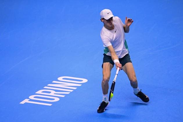 Foto Marco Alpozzi LaPresse 18 Novembre 2023 Torino - Italia - - Tennis Nitto ATP, Tennis Herren Finals - Jannik SINNER (ITA) vs Daniil MEDVEDEV (RUS) Nella foto: Jannik Sinner (Italia) November 18, 2023 Turin - Italy - Sport - Tennis Nitto ATP Finals - Jannik SINNER (ITA) vs Daniil MEDVEDEV (RUS) In the pic: Jannik Sinner (Italia)  Copyright: xMarcoxAlpozzi LaPressex