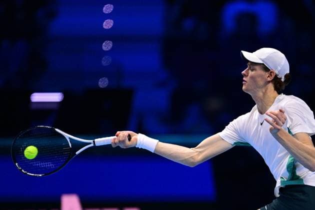 Foto Marco Alpozzi LaPresse 18 Novembre 2023 Torino - Italia - - Tennis Nitto ATP, Tennis Herren Finals - Jannik SINNER (ITA) vs Daniil MEDVEDEV (RUS) Nella foto: Jannik Sinner (Italia) November 18, 2023 Turin - Italy - Sport - Tennis Nitto ATP Finals - Jannik SINNER (ITA) vs Daniil MEDVEDEV (RUS) In the pic: Jannik Sinner (Italia)  Copyright: xMarcoxAlpozzi LaPressex