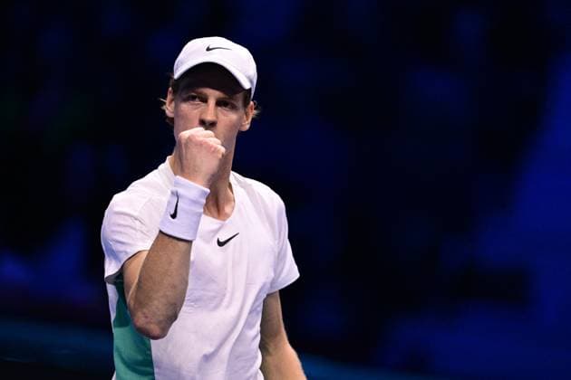 Foto Marco Alpozzi LaPresse 18 Novembre 2023 Torino - Italia - - Tennis Nitto ATP, Tennis Herren Finals - Jannik SINNER (ITA) vs Daniil MEDVEDEV (RUS) Nella foto: Jannik Sinner (Italia) November 18, 2023 Turin - Italy - Sport - Tennis Nitto ATP Finals - Jannik SINNER (ITA) vs Daniil MEDVEDEV (RUS) In the pic:Jannik Sinner (Italia)  Copyright: xMarcoxAlpozzi LaPressex