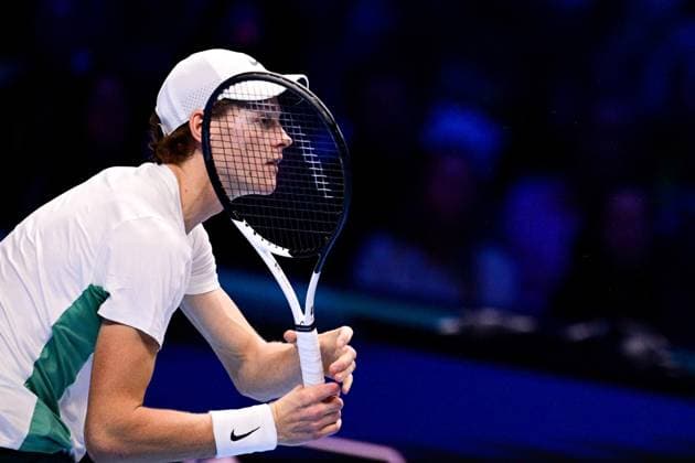 Foto Marco Alpozzi LaPresse 18 Novembre 2023 Torino - Italia - - Tennis Nitto ATP, Tennis Herren Finals - Jannik SINNER (ITA) vs Daniil MEDVEDEV (RUS) Nella foto:Jannik Sinner (Italia) November 18, 2023 Turin - Italy - Sport - Tennis Nitto ATP Finals - Jannik SINNER (ITA) vs Daniil MEDVEDEV (RUS) In the pic:Jannik Sinner (Italia)  Copyright: xMarcoxAlpozzi LaPressex