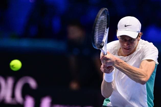 Foto Marco Alpozzi LaPresse 18 Novembre 2023 Torino - Italia - - Tennis Nitto ATP, Tennis Herren Finals - Jannik SINNER (ITA) vs Daniil MEDVEDEV (RUS) Nella foto:Jannik Sinner (Italia) November 18, 2023 Turin - Italy - Sport - Tennis Nitto ATP Finals - Jannik SINNER (ITA) vs Daniil MEDVEDEV (RUS) In the pic:Jannik Sinner (Italia)  Copyright: xMarcoxAlpozzi LaPressex