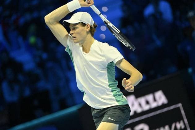 Tennis - Nitto ATP, Tennis Herren Finals Torino 2023 - Jannick Sinner - Italie TENNIS : Nitto Atp Finals Torino 2023 - 18 11 2023 - ChrysleneCaillaud Panoramic 
