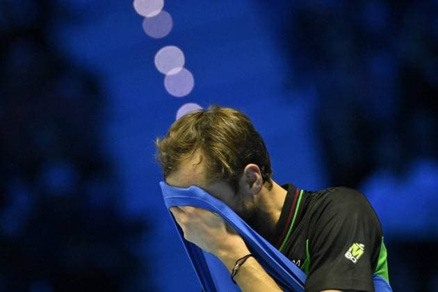 Tennis - Nitto ATP, Tennis Herren Finals Torino 2023 - Daniil Medvedev - Russie TENNIS : Nitto Atp Finals Torino 2023 - 18 11 2023 - ChrysleneCaillaud Panoramic 