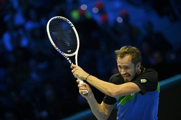 Tennis - Nitto ATP, Tennis Herren Finals Torino 2023 - Daniil Medvedev - Russie TENNIS : Nitto Atp Finals Torino 2023 - 18 11 2023 - ChrysleneCaillaud Panoramic 