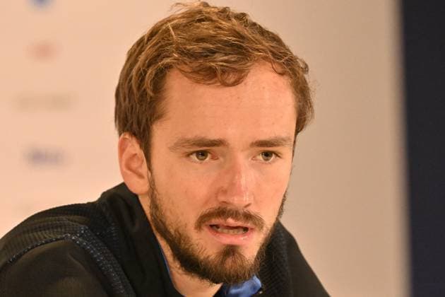 Tennis - Nitto ATP, Tennis Herren Finals Torino 2023 - Daniil Medvedev- Russie - press conference, PK, Pressekonferenz TENNIS : Nitto Atp Finals Torino 2023 - 18 11 2023 - ChrysleneCaillaud Panoramic 