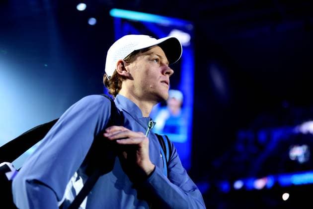 Daniil Medvedev vs Jannik Sinner Jannik Sinner of Italy looks on during the semi-final singles match between Daniil Medvedev of Russia and Jannik Sinner of Italy on Day seven of the Nitto ATP, Tennis Herren World Tour Finals. Torino Pala Alpitour Italy Copyright: xMarcoxCanonierox