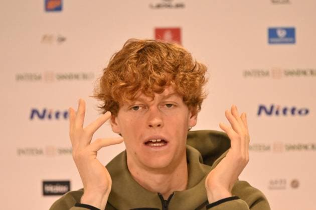 Tennis - Nitto ATP, Tennis Herren Finals Torino 2023 -Jannick Sinner - Suisse - press conference, PK, Pressekonferenz TENNIS : Nitto Atp Finals Torino 2023 - 18 11 2023 - ChrysleneCaillaud Panoramic 