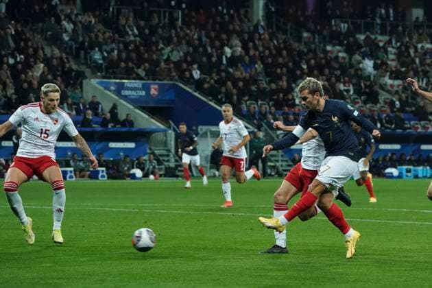 Antoine Griezmann (France) FOOTBALL : France vs Gibraltar - Match de qualification pour les Championnats d Europe de l UEFA - Nice - 18 11 2023 NorbertScanella Panoramic 