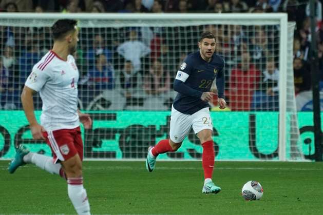 ThÃ o Hernandez (France) FOOTBALL : France vs Gibraltar - Match de qualification pour les Championnats d Europe de l UEFA - Nice - 18 11 2023 NorbertScanella Panoramic 