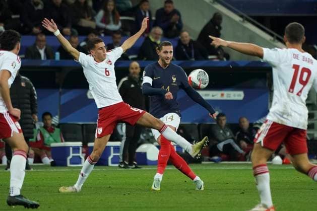 Adrien Rabiot (France) FOOTBALL : France vs Gibraltar - Match de qualification pour les Championnats d Europe de l UEFA - Nice - 18 11 2023 NorbertScanella Panoramic 