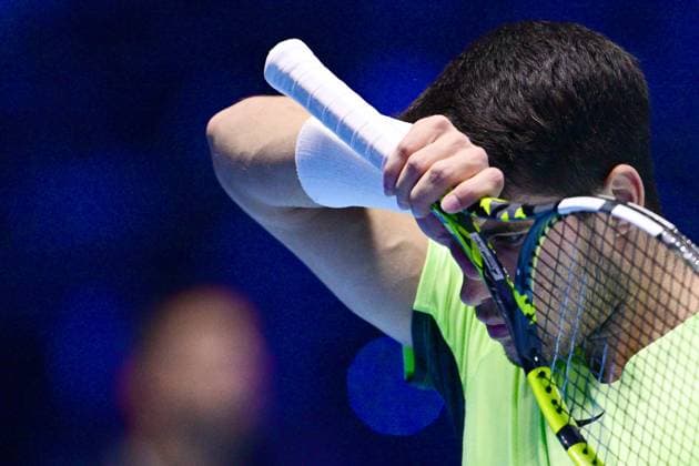 Foto Marco Alpozzi LaPresse 18 Novembre 2023 Torino - Italia - - Tennis Nitto ATP, Tennis Herren Finals - Carlos ALCARAZ (ESP) vs Novak DJOKOVIC (SRB) Nella foto: Carlos ALCARAZ (ESP) November 18, 2023 Turin - Italy - Sport - Tennis Nitto ATP Finals - Carlos ALCARAZ (ESP) vs Novak DJOKOVIC (SRB) In the pic: Carlos ALCARAZ (ESP)  Copyright: xMarcoxAlpozzi LaPressex
