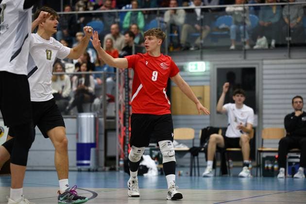 Volleyball I Herren I Saison 2023-2024 I 2. Bundesliga Nord I 23. Spieltag I Kieler TV - VCO Berlin I 18.11.2023 Libero Tim Türpe (9, VCO Berlin) Kiel Hein-Dahlinger-Halle Schleswig-Holstein Deutschland Copyright: xLobeca JasperxLorenzx