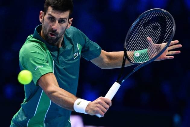 Foto Marco Alpozzi LaPresse 18 Novembre 2023 Torino - Italia - - Tennis Nitto ATP, Tennis Herren Finals - Carlos ALCARAZ (ESP) vs Novak DJOKOVIC (SRB) Nella foto: Novak DJOKOVIC (SRB) November 18, 2023 Turin - Italy - Sport - Tennis Nitto ATP Finals - Carlos ALCARAZ (ESP) vs Novak DJOKOVIC (SRB) In the pic: Novak DJOKOVIC (SRB)  Copyright: xMarcoxAlpozzi LaPressex