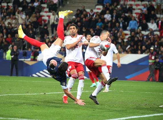 RECORD DATE NOT STATED FRANCE GIBRALTAR Serge Haouzi MAXPPP - Nice Nice le 18 Novembre 2023 au stade de l Allianz Riviera l‚Äôv quipe de France recoit Gibraltar pour le compte des eliminatoires de l euro 2024 du groupe B . Le joueur francais Giroud inscrit son second but sur un ciseau lors du match France Gibraltar Nice, 11 18 2023, The French team hosts Gibraltar for the qualifiers for Euro 2024 Nice Alpes Maritimes France France  Copyright: xMAXPPPxSergexHaouzix SHZ202311182543 SHZ202311182543