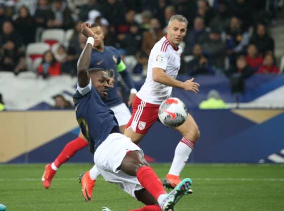 RECORD DATE NOT STATED EURO FRANCE GIBRALTAR FRANCE GIBRALTAR Serge Haouzi MAXPPP - Nice Nice le 18 Novembre 2023 au stade de l Allianz Riviera l‚Äôv quipe de France recoit Gibraltar pour le compte des eliminatoires de l euro 2024 du groupe B . Le joueur francais Marcus Thuram lors du match France Gibraltar Nice, 11 18 2023, The French team hosts Gibraltar for the qualifiers for Euro 2024 Nice Alpes Maritimes France France  Copyright: xMAXPPPxSergexHaouzix SHZ202311182561 SHZ202311182561