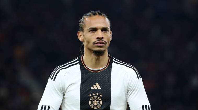 Leroy Sane Portrait Porträt Portraet Einzelbild close up Fußball Fussball Länderspiel Nationalmannschaft DFB Herren Saison 2023 2024 18.11.2023 Deutschland GER vs. Türkei DFL regulations prohibit any use of photographs as image sequences and or quasi-video.