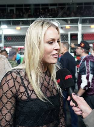 18.11.2023, Las Vegas Street Circuit, Las Vegas, FORMULA 1 HEINEKEN SILVER LAS VEGAS GRAND PRIX 2023 ,im Bild Skirennläuferin Lindsey Vonn Las Vegas Las Vegas Street Circuit United States