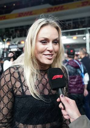 18.11.2023, Las Vegas Street Circuit, Las Vegas, FORMULA 1 HEINEKEN SILVER LAS VEGAS GRAND PRIX 2023 ,im Bild Skirennläuferin Lindsey Vonn Las Vegas Las Vegas Street Circuit United States