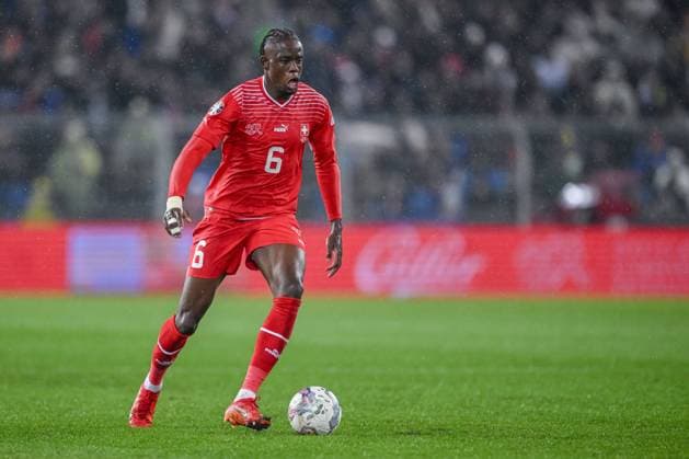 18.11.2023, Basel, Switzerland, St. Jakob-Park, Schweiz vs Kosovo - UEFA European Championship, EM, Europameisterschaft Qualification 2023 2024 Group I, Denis Zakaria (Switzerland) in Aktion, am Ball, Einzelaktion (Foto H. Langer) Basel St. Jakob-Park Switzerland