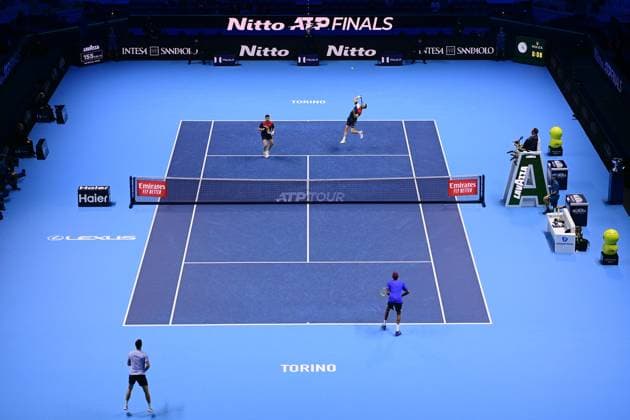 Foto Marco Alpozzi LaPresse 19 Novembre 2023 Torino - Italia - - Tennis Nitto ATP, Tennis Herren Finals - final doubles match against - Marcel Granollers (ESP) e Horacio Granollers (ARG) vs Rajeev Ram (USA) e Joe Salisbury (GBR) Nella foto: panoramica November 19, 2023 Turin - Italy - Sport - Tennis Nitto ATP Finals - final doubles match against Marcel Granollers (ESP) Horacio Zeballos (ARG) vs Rajeev Ram (USA) Joe Salisbury (GBR) In the pic: overview  Copyright: xMarcoxAlpozzi LaPressex